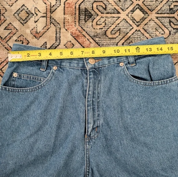 Vintage 80s 90s Blue Jean Shorts Women's Size 10 Waist Size 29 Mom Jean Denim - Picture 5 of 5